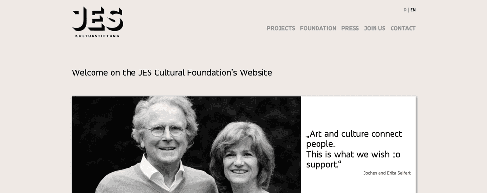 Développement du site de la fondation JES