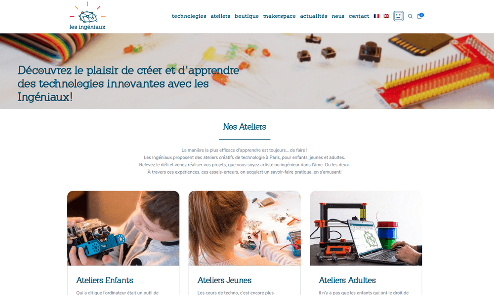 Les Ingéniaux's website development